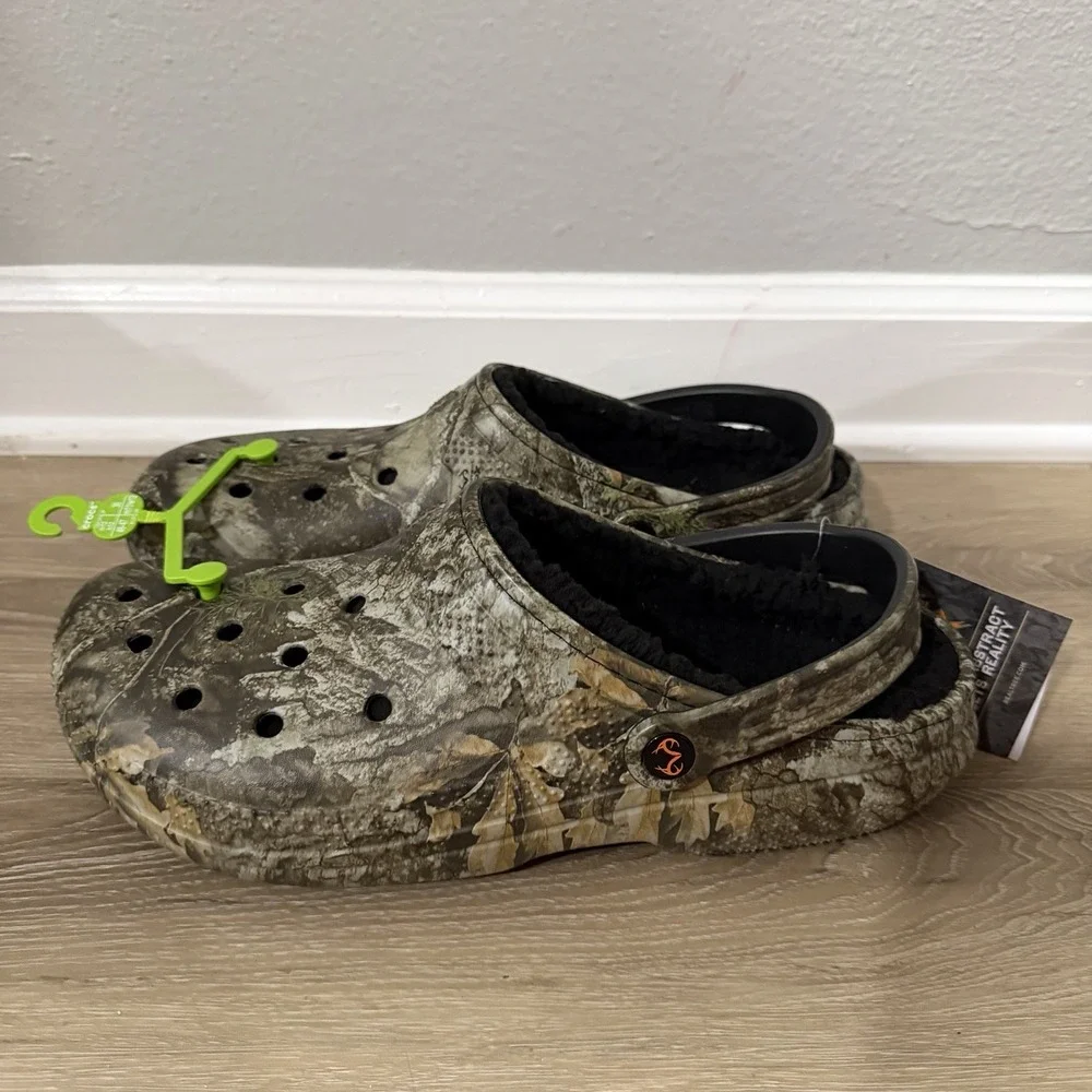Crocs Realtree APX‎ Lined Classic Camo Clog Men's Size 9 Camouflage New